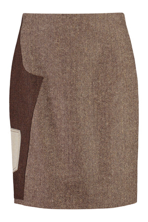 Wool blend midi skirt-0